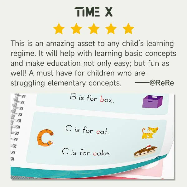 HEIZUNE™ 6 Reusable Grooved Handwriting Workbook for Kids